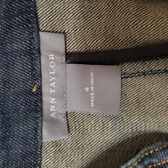 ANN TAYLOR Denim jacket/ coat 4 black - Picture 5 of 8